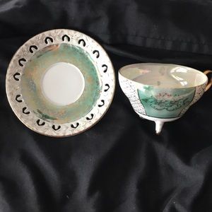 Unknown Teacup and Saucer Unique #98